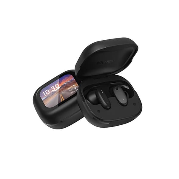 TWS Bluetooth 5.4-hörlurar med LCD-skärm Braga Brusreducering ANC Svart