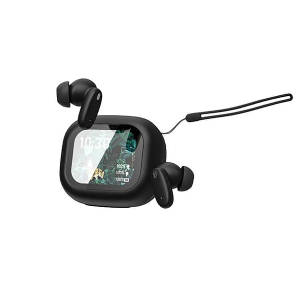 TWS Bluetooth 5.4-hörlurar med LCD-skärm Braga Brusreducering ANC Svart