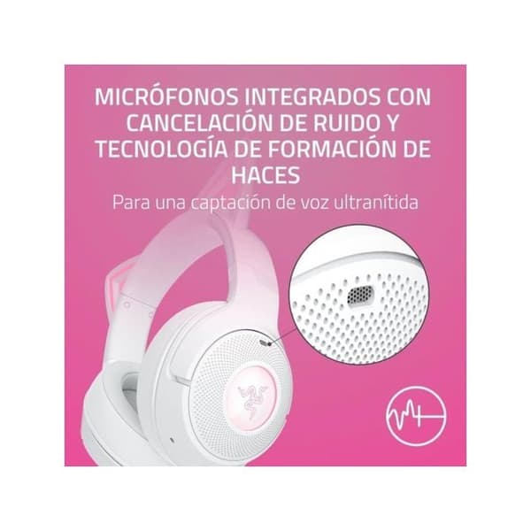 Razer Kraken Kitty V2 BT Trådlösa RGB Gaming Hörlurar Vita