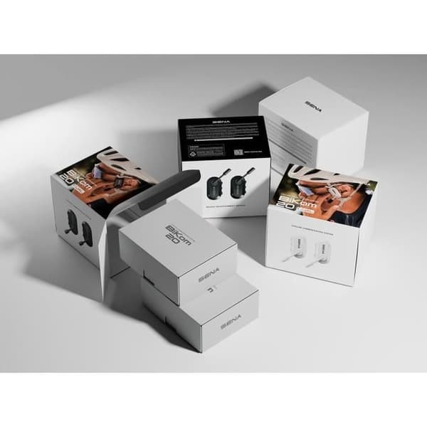Headset - SENA - Bikom 20 duo - Bluetooth - Mikrofon - 800 m räckvidd - 7 timmars batteritid - USB-C - x 2 - Svart