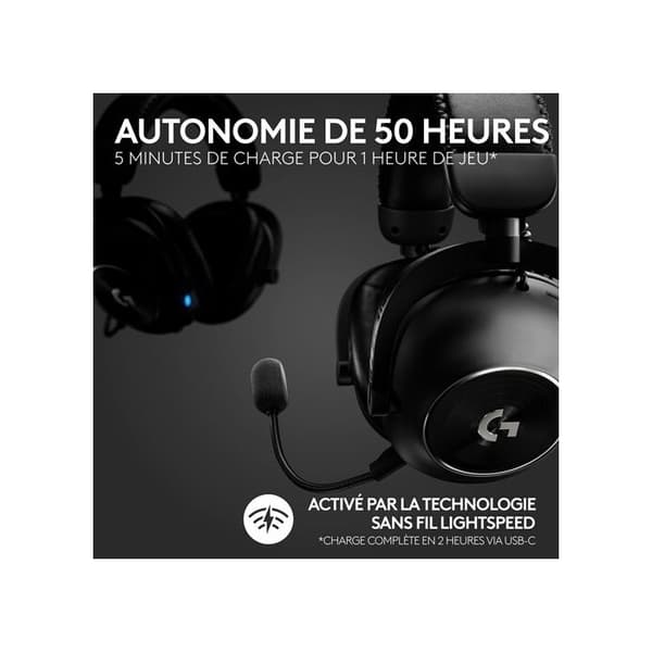 Logitech G PRO X 2 LIGHTSPEED trådlös PC-hörlur + hörlurshållare