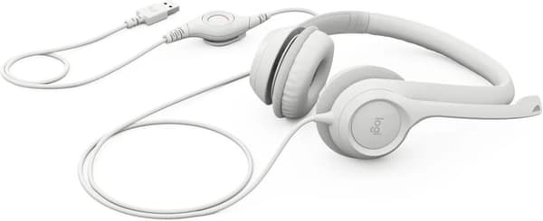 LOGITECH H390 USB Computer Headset USB White 981-001286