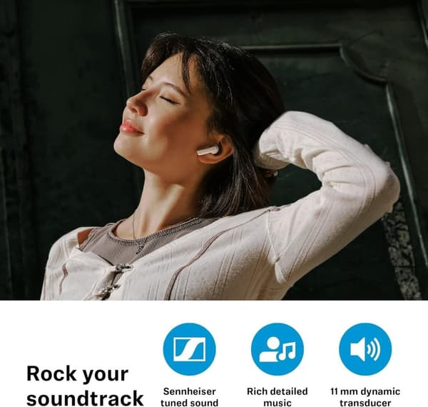 Sennheiser ACCENTUM Open True Wireless Bluetooth Hovedtelefoner Sort