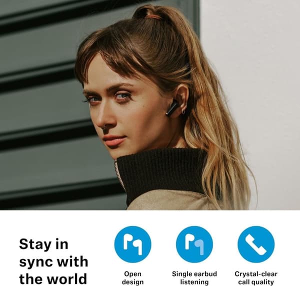 Sennheiser ACCENTUM Open True Wireless Bluetooth Hovedtelefoner Sort