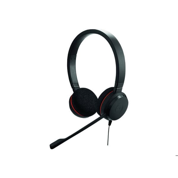 Jabra Evolve 20 Stereo Headset - Comunicazioni unificate, cuffie certificate per tutte le piattaforme con cancellazione passiva del rumore - USB-C con controller - Nero Jabra Evolve 20 Stereo Headset - Comunicazioni unificate, cuffie certificate per tutte le piattaforme con cancellazione passiva del rumore - USB-C con controller - Nero