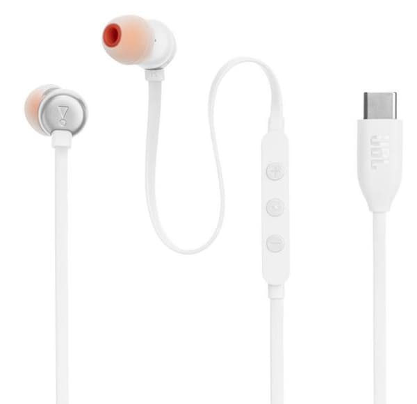 Jbl Tune 310C Usb-C Trådbundna Hörlurar Vita