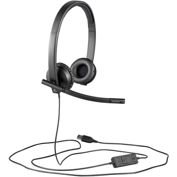 Logitech H570e Datorer On-ear headset Sladd Stereo Svart Brusreducering för mikrofon, Brusreducering Volymkontroll, Mik