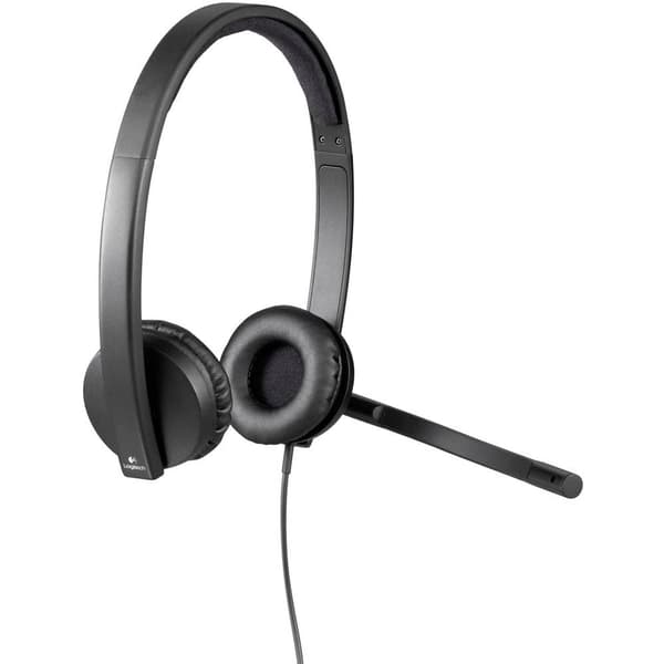 Logitech H570e Datorer On-ear headset Sladd Stereo Svart Brusreducering för mikrofon, Brusreducering Volymkontroll, Mik