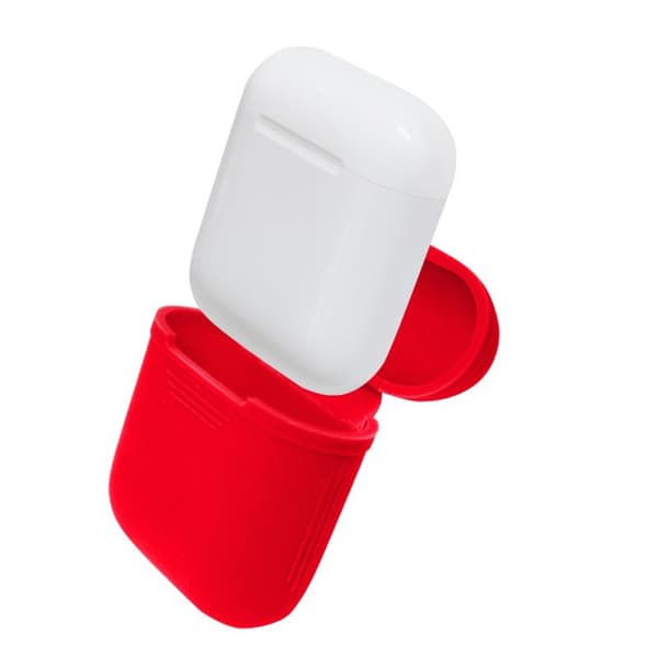 Airpods oppbevaringsveske i silikon - Rød