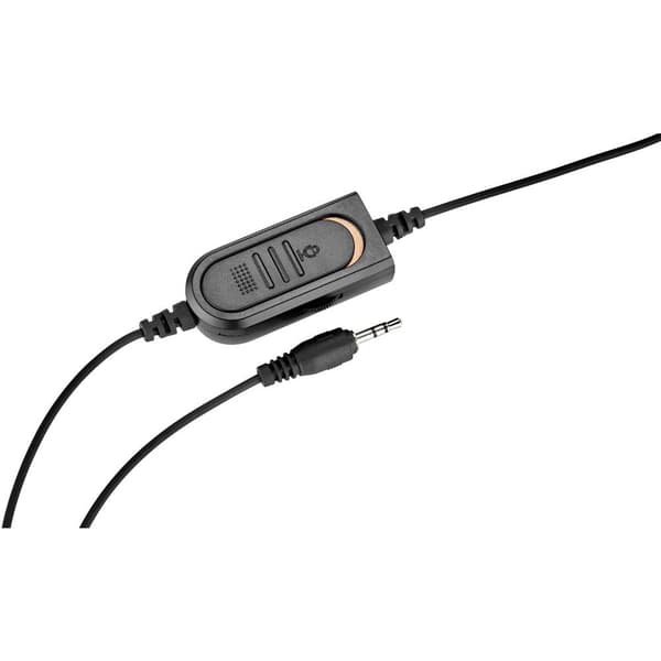 Renkforce Telefon On-ear headset Sladd Mono Svart Volymkontroll, Mikrofonljudavstängning