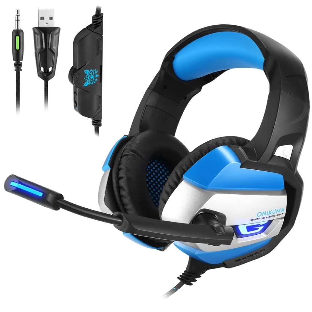 ONIKUMA K5 3.5mm Stereo gaming headset med Mikrofon