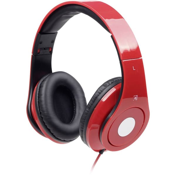 Gembird Detroit On Ear hörlurar Sladd Röd Hopfällbara, Headset