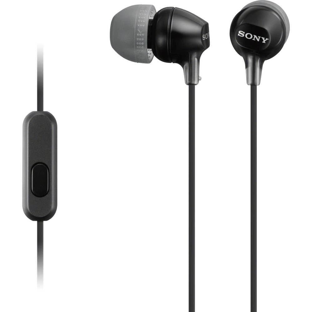 Sony MDR-EX15AP In Ear hörlurar In-ear Headset Svart