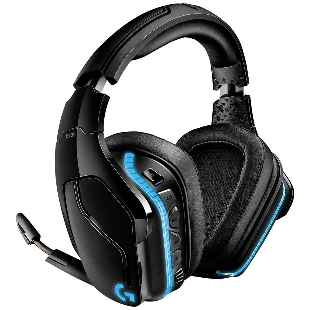 Logitech Gaming G935 Spel Over Ear-hörlurar Over Ear Volymkontroll, Mikrofonljudavstängning, Vibrationsfunktion Svart,
