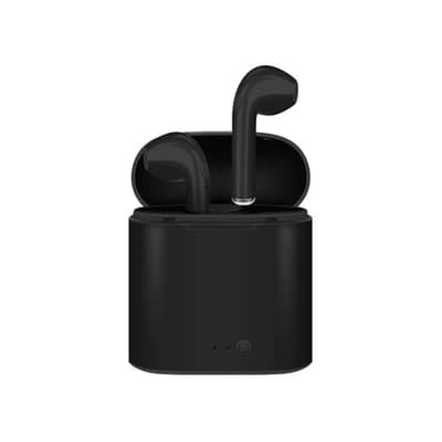 Svarta TWS Helt Trådlösa Bluetooth Stereo In-Ear Hörlurar i7S
