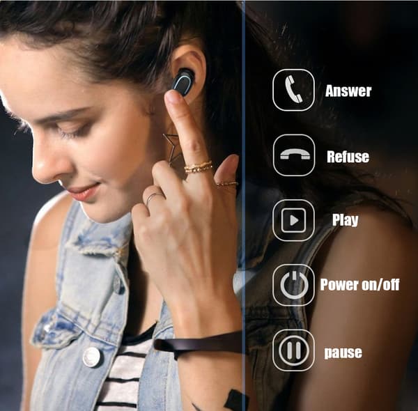 HBQ Q32 TWS BT 5,0 hörlurar med powerbank