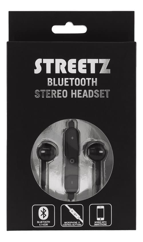 STREETZ Trådlösa In-Ear Hörlurar - Bluetooth, Komfort och Kvalitet - Svart