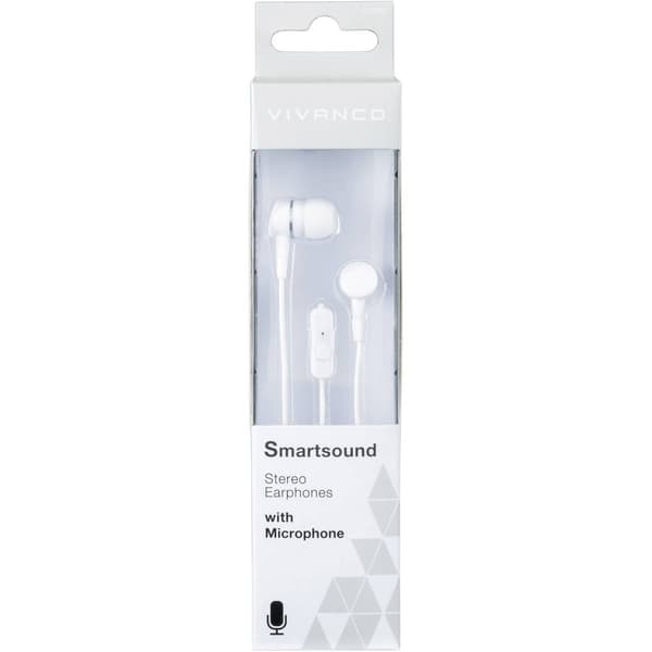 Vivanco SMARTSOUND WHITE In Ear hörlurar Sladd Vit