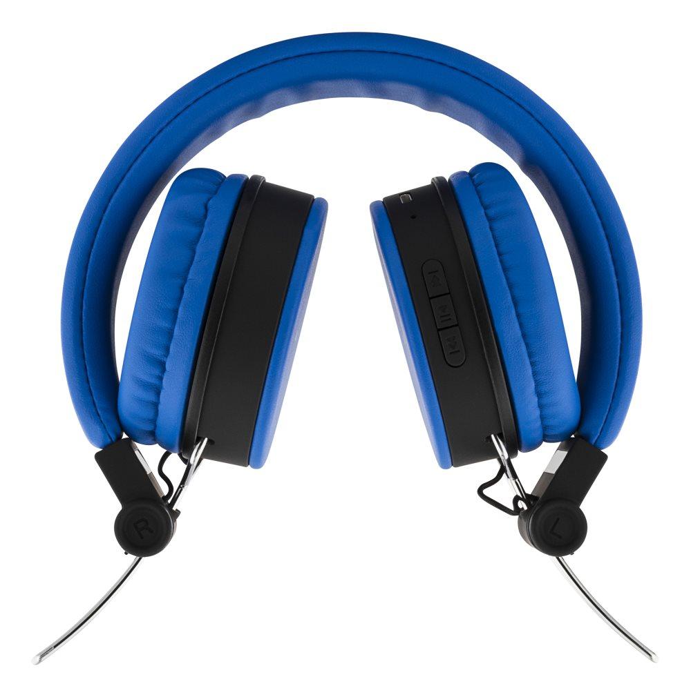 STREETZ hopfällbara Bluetooth on-ear hörlurar, mikrofon, BT 4.1, blå