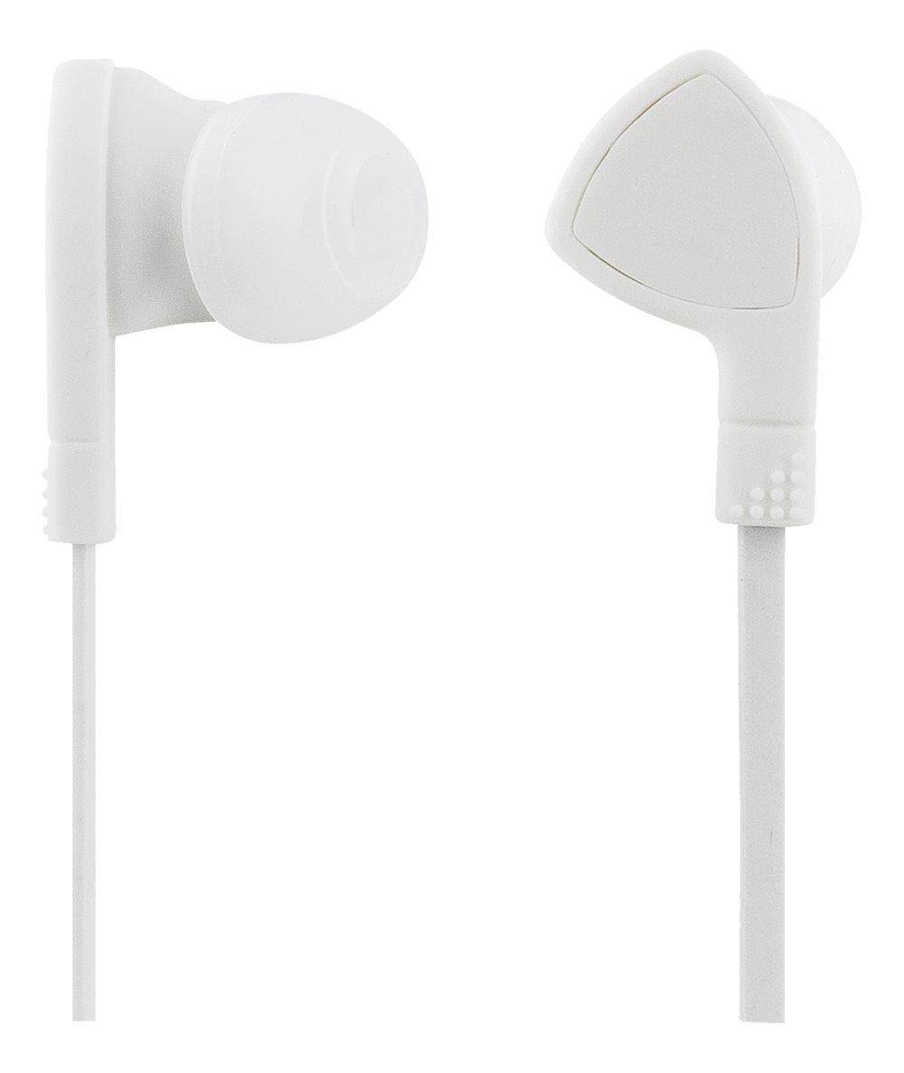 STREETZ in-ear headset, 1-button remote, 3.5mm, microphone, white