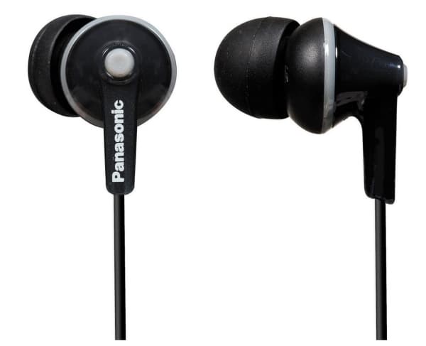Panasonic RP-HJE125E-K - Ergofit - hörlurar - inuti örat - kabelansluten - 3,5 mm kontakt - svart