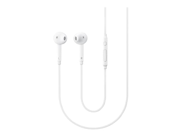 Samsung EO-EG920B - Hörlurar med mikrofon - inuti örat - kabelansluten - 3,5 mm kontakt - vit - för Galaxy Core Prime VE, S6