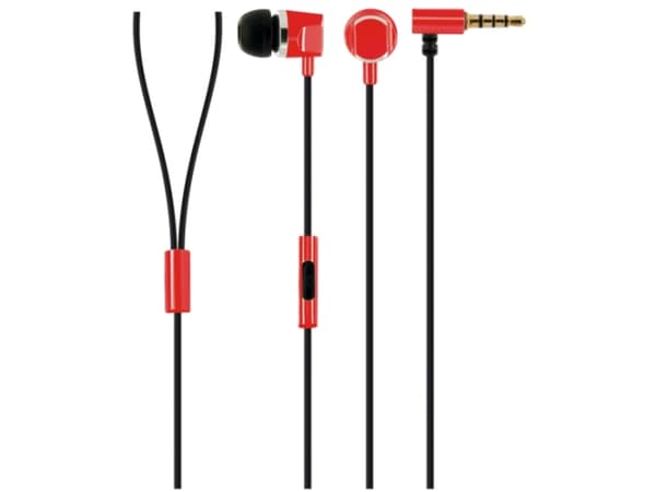 Schwaiger KH410R 531, Kuulokkeet, In-ear, Musta, Punainen, 1,5 m, 100 dB, Langallinen