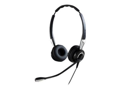 Jabra Biz 2400 II QD Duo NC Wideband Balanced Hodesett Koblet med ledninger (ikke trådløs) Hodebånd Kontor/kundesenter Bluetooth Sort, Sølv