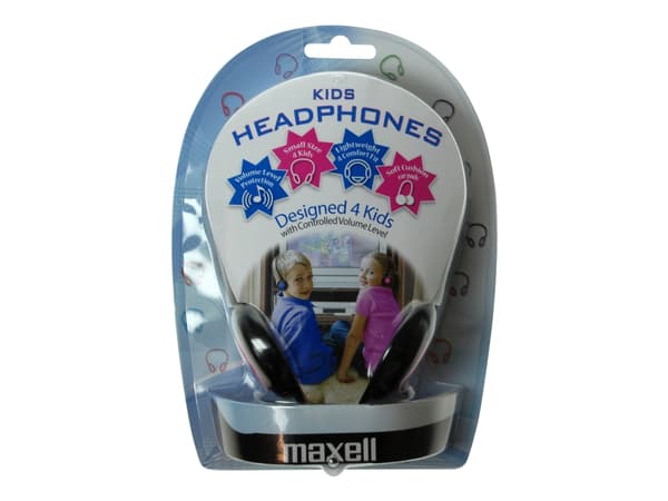 Maxell Kids - Hörlurar - på örat - kabelansluten - 3,5 mm kontakt - rosa