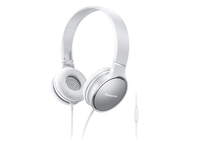 Panasonic RP-HF300ME - Hodetelefoner med mikrofon - on-ear - kablet - 3,5 mm jakk - hvit