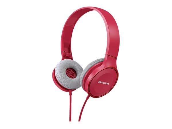 Panasonic RP-HF100E - Hovedtelefoner - på øret - kabling - 3,5 mm jackstik - rosa