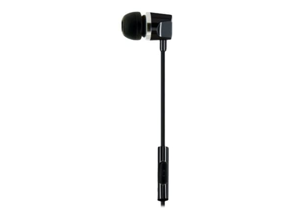 Schwaiger KH410S 533 - KH410 Series - øreproptelefoner med mik. - i øret - kabling - 3,5 mm jackstik - sort