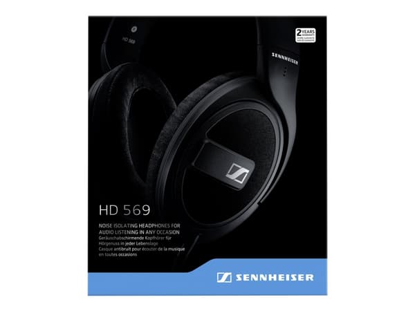 Sennheiser HD 569 - HD 5 - hodetelefoner med mikrofon - full størrelse - kablet - 3,5 mm jakk - svart