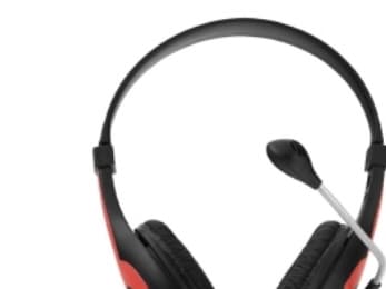 Esperanza ROOSTER - Headset - fullstorlek - kabelansluten - svart / röd