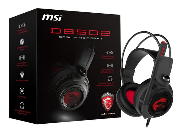 MSI DS502 - Headset - fullstorlek - kabelansluten - USB