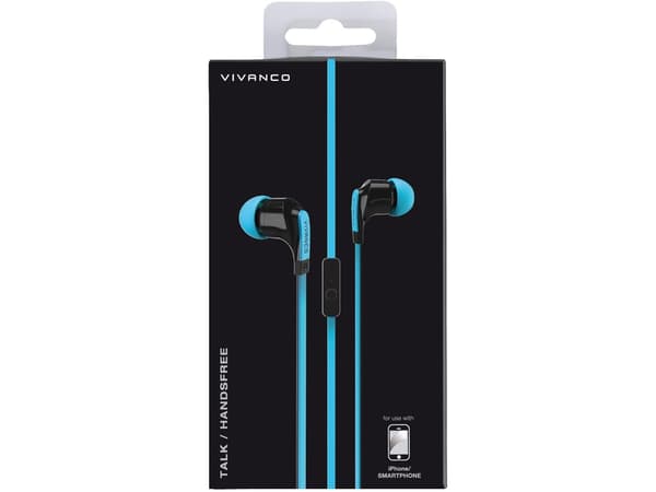 Vivanco 36484, Kabel, 20 - 20000 hz, Samtal/musik, Headset, Svart, Blå