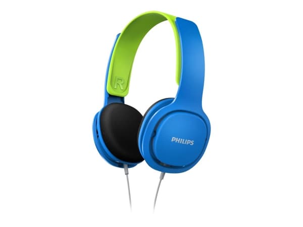 Philips Kids SHK2000BL - Hodetelefoner - on-ear - kablet - 3,5 mm jakk - lydisolerende - blå, grønn
