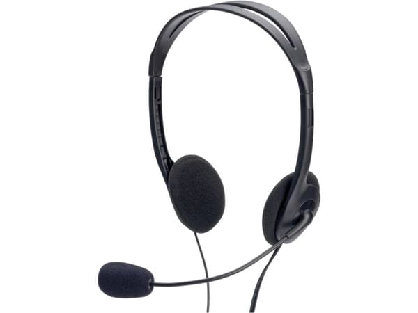Ednet Headset, Langallinen, 20 - 20000 Hz, Puhelut/Musiikki, Kuulokkeet, Musta