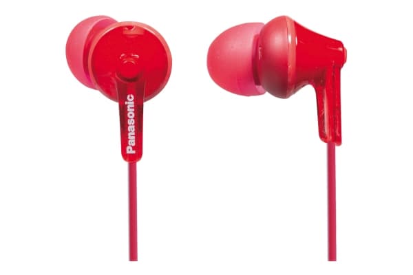 Panasonic RP-HJE125E-R - Ergofit - ørepropper - i øret - kablet - 3,5 mm jakk - rød