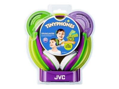 JVC TINYPHONES HA-KD5 - Hodetelefoner - full størrelse - kablet - 3,5 mm jakk - fiolett