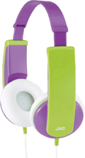 Miniatyrbilde 5 av 5: JVC TINYPHONES HA-KD5 - Hodetelefoner - full størrelse - kablet - 3,5 mm jakk - fiolett