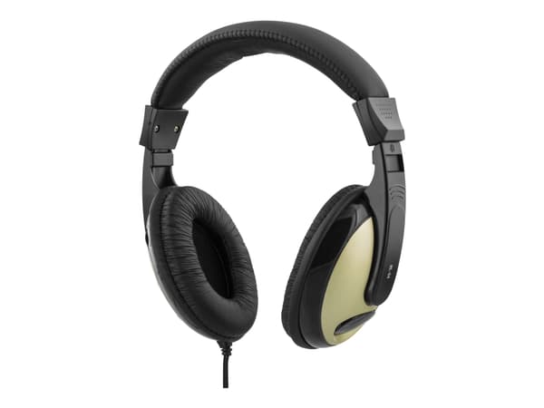 DELTACO HL-54 - Hodetelefoner - full størrelse - kablet - 3,5 mm jakk