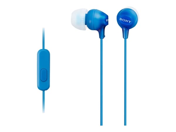 Sony MDR-EX15AP Hodesett Koblet med ledninger (ikke trådløs) In-ear Samtaler/musikk Blå
