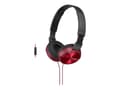 Miniatyrbild 3 av 5: Sony MDR-ZX310AP - ZX Series - hörlurar med mikrofon - fullstorlek - kabelansluten - 3,5 mm kontakt - röd