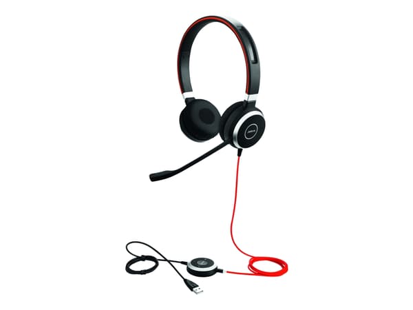Jabra Evolve 40 UC stereo - Hodesett - on-ear - kablet - USB, 3,5 mm jakk - lydisolerende