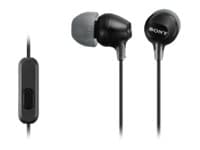 Sony MDR-EX15AP - EX Series - hörlurar med mikrofon - inuti örat - kabelansluten - 3,5 mm kontakt - svart
