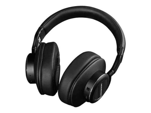 MODECOM MC-1001HF - Hodetelefoner med mikrofon - full størrelse - Bluetooth - trådløs, kablet - aktiv støydemping
