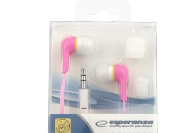 Esperanza EH146P, Koblet med ledninger (ikke trådløs), Musikk, Hodetelefoner, Rosa