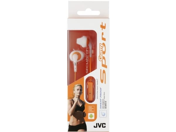 JVC HA-ENR15 Gumy Sport - Hörlurar med mikrofon - inuti örat - kabelansluten - 3,5 mm kontakt