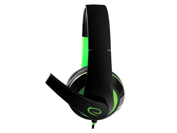 Esperanza EGH300 - Headset - fullstorlek - kabelansluten - 3,5 mm kontakt - ljudisolerande - grön